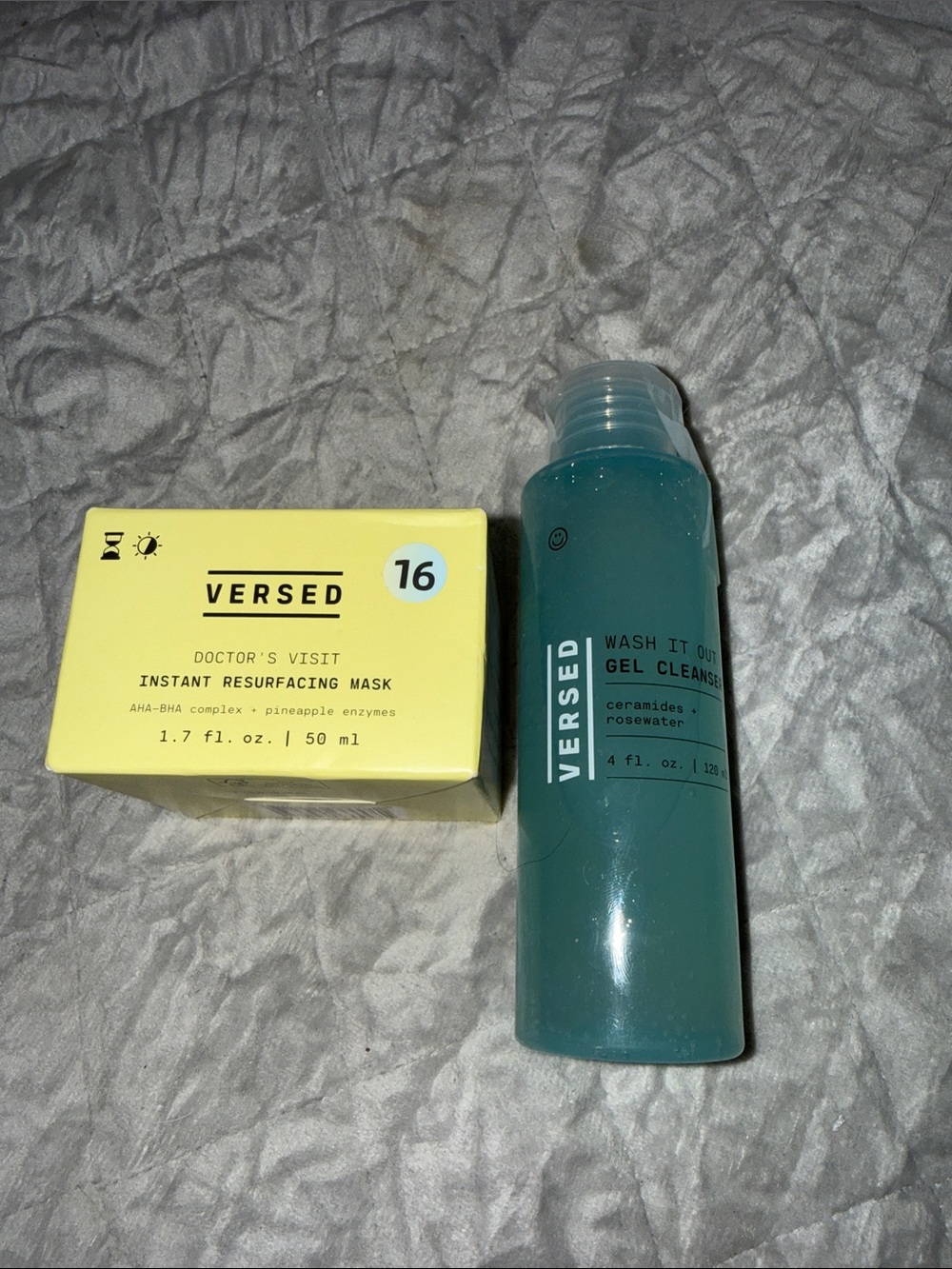 Versed
Instant Resurfacing Mask AND Versed Wash it Out Gel Cleanser